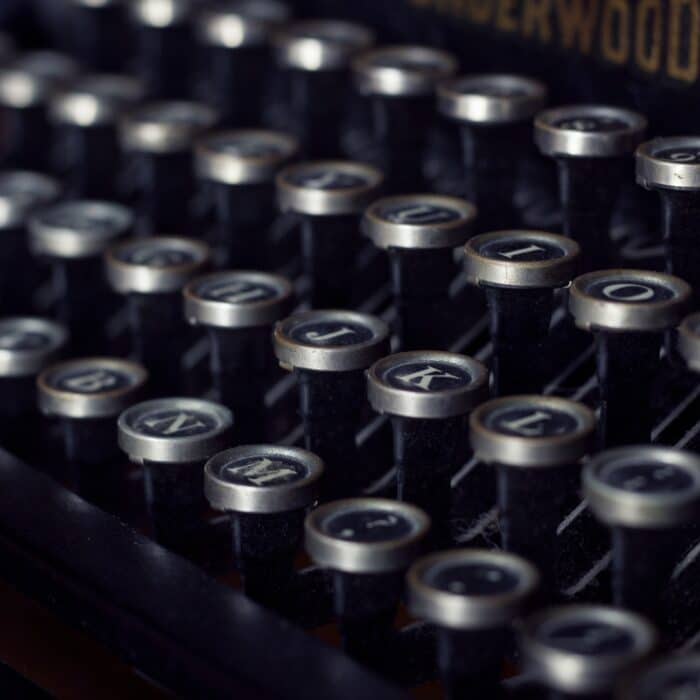 type on keyboard typewriter