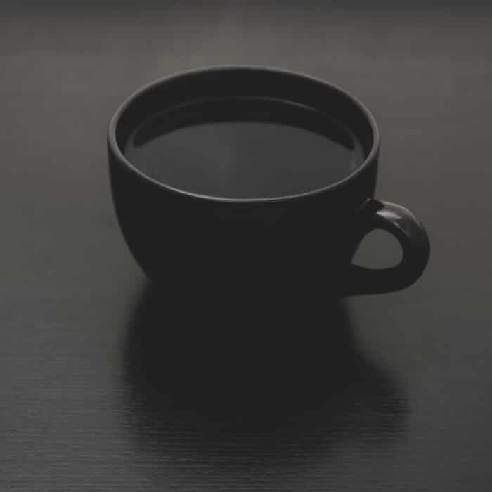 dark coffee in a mug