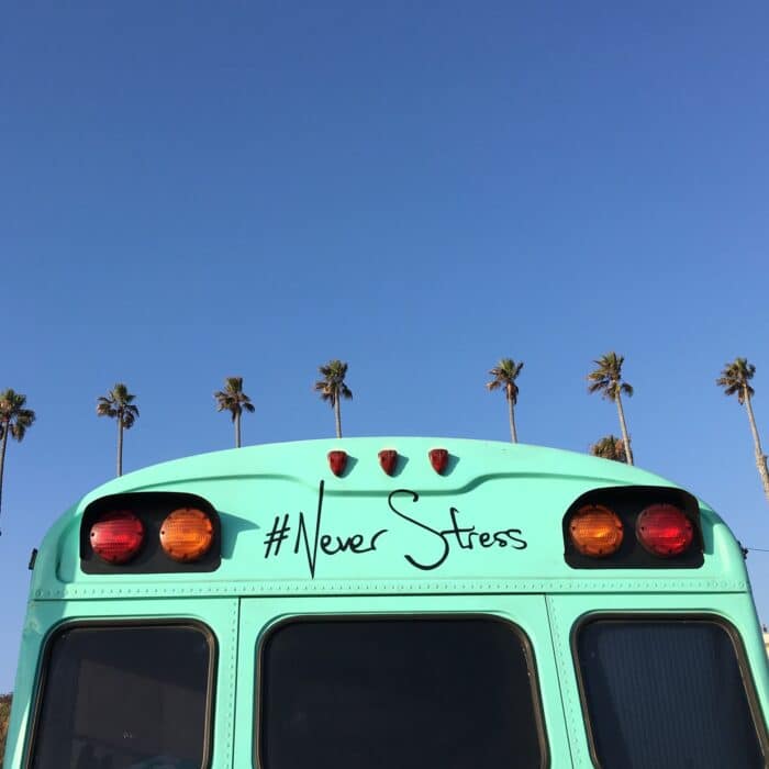 hashtag on the back of a bus