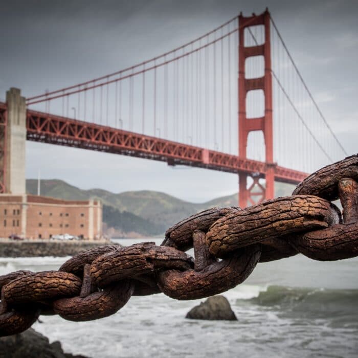 chain link golden gate bridge