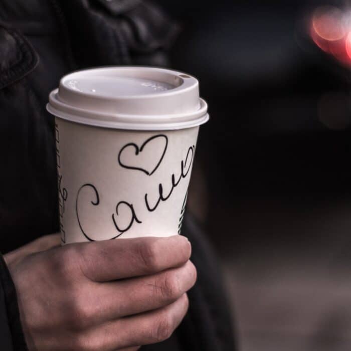 name written on a coffee cup