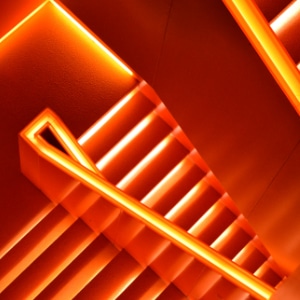 orange stairs