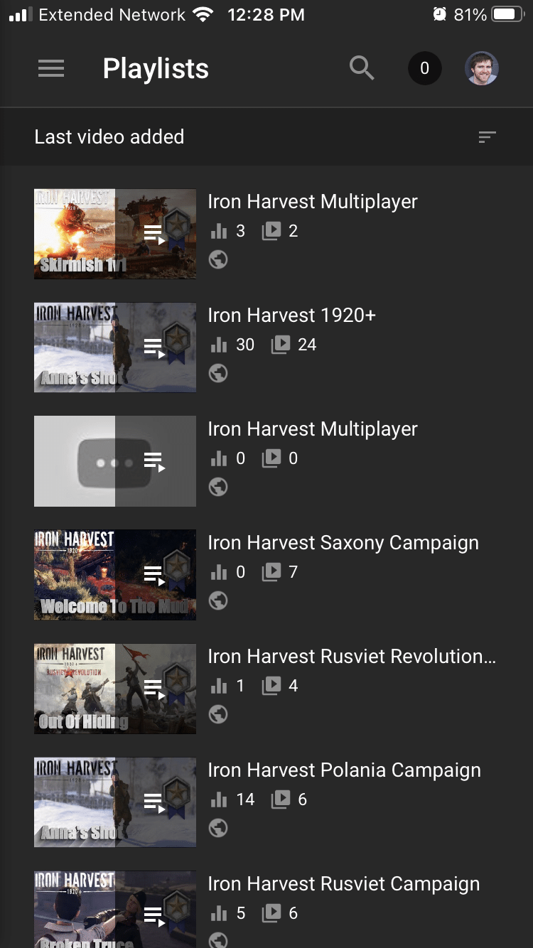 youtube dashboard playlists