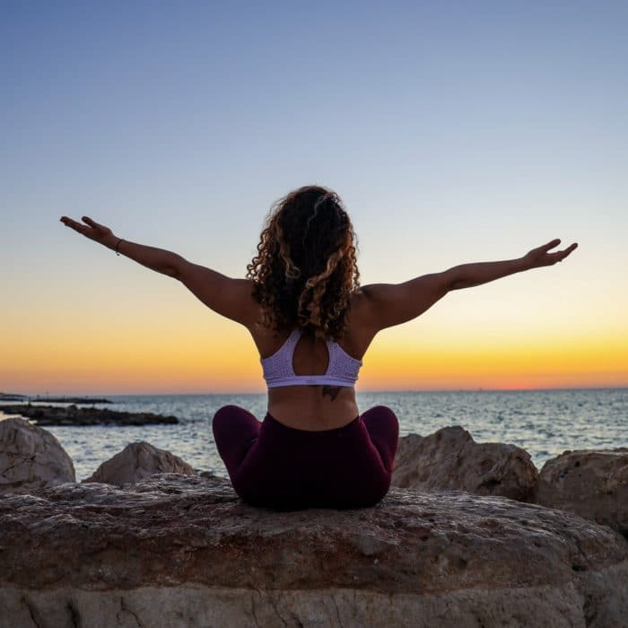 woman doing yoga