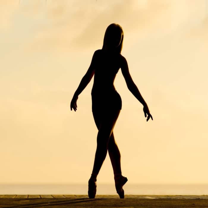ballerina in silhouette