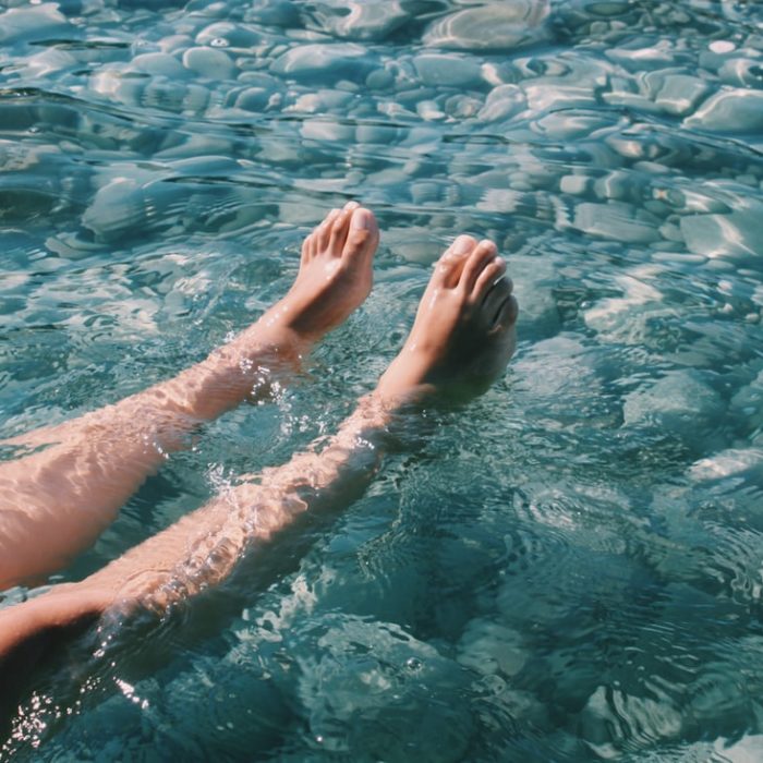 feet in water