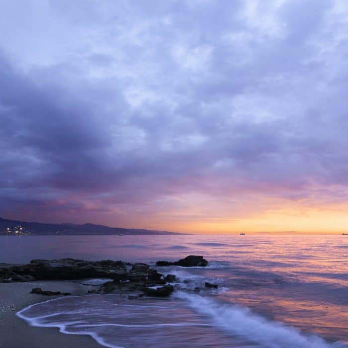 sunset at the beach