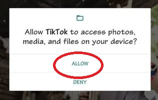 Allow Media Access to TikTok