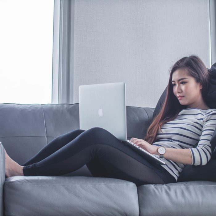 Woman Using Laptop