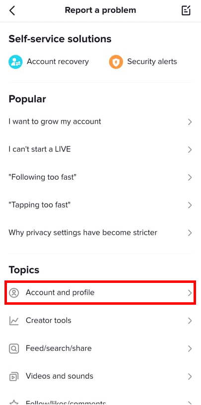 Account and profile