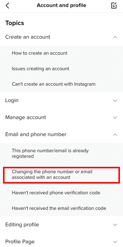 Changing the phone number or email associated with an account