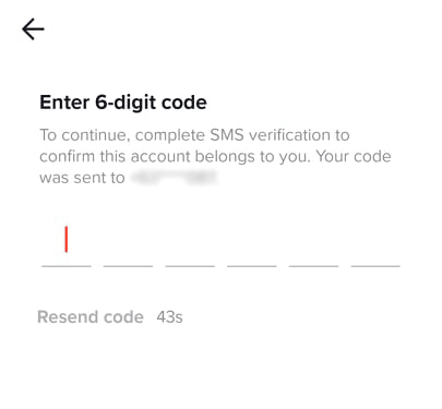 Enter 6 digit code