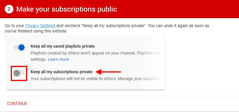 Make your subscriptions public