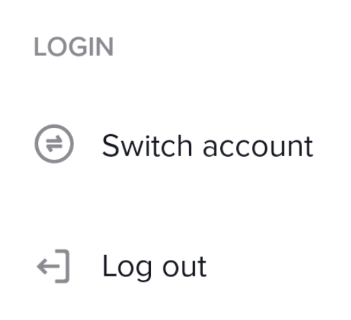 Switch account