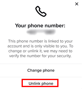 Unlink phone