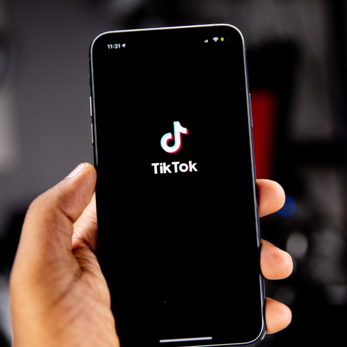 TikTok Logo on Mobile Black