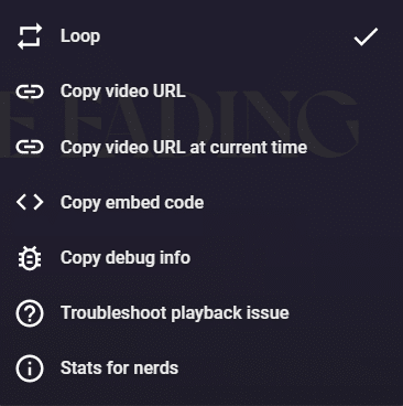 Choose the option that says Loop