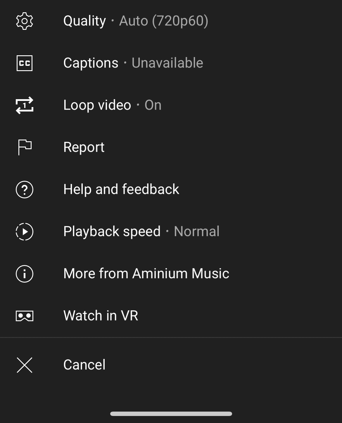 Tap on the loop icon in the little pop-up menu and it will deactivate the looping feature