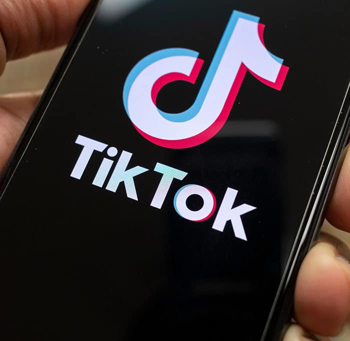 TikTok on Mobile Close up