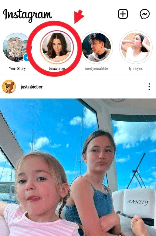 Instagram stories can also be found in the top left corner of a user's profile page