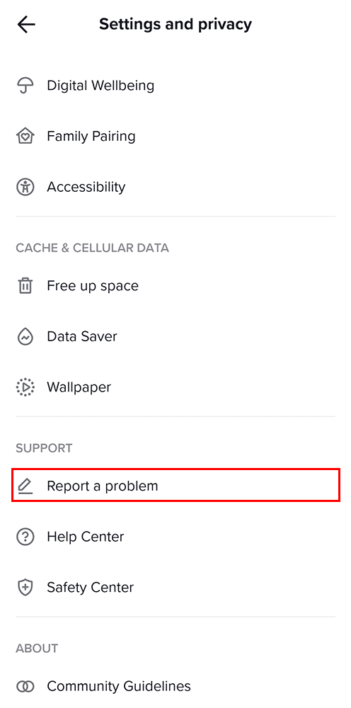 report a problem