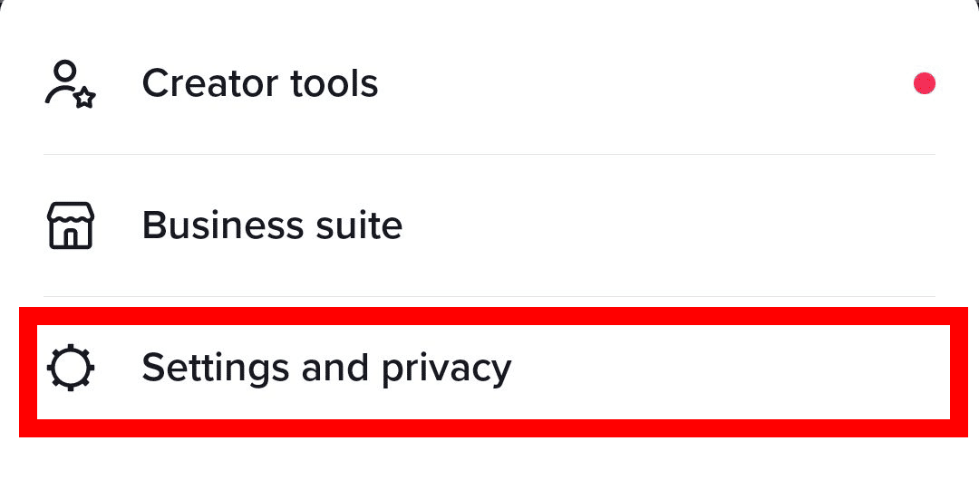 settings and privacy TikTok