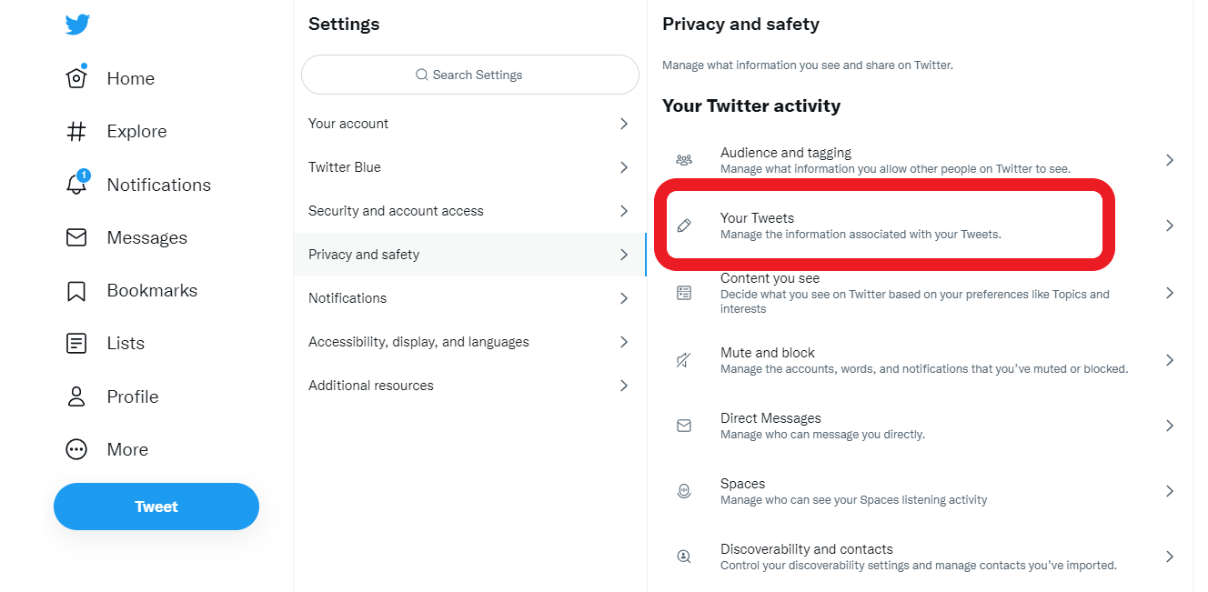 how to disable twitter sensitive content on your tweets