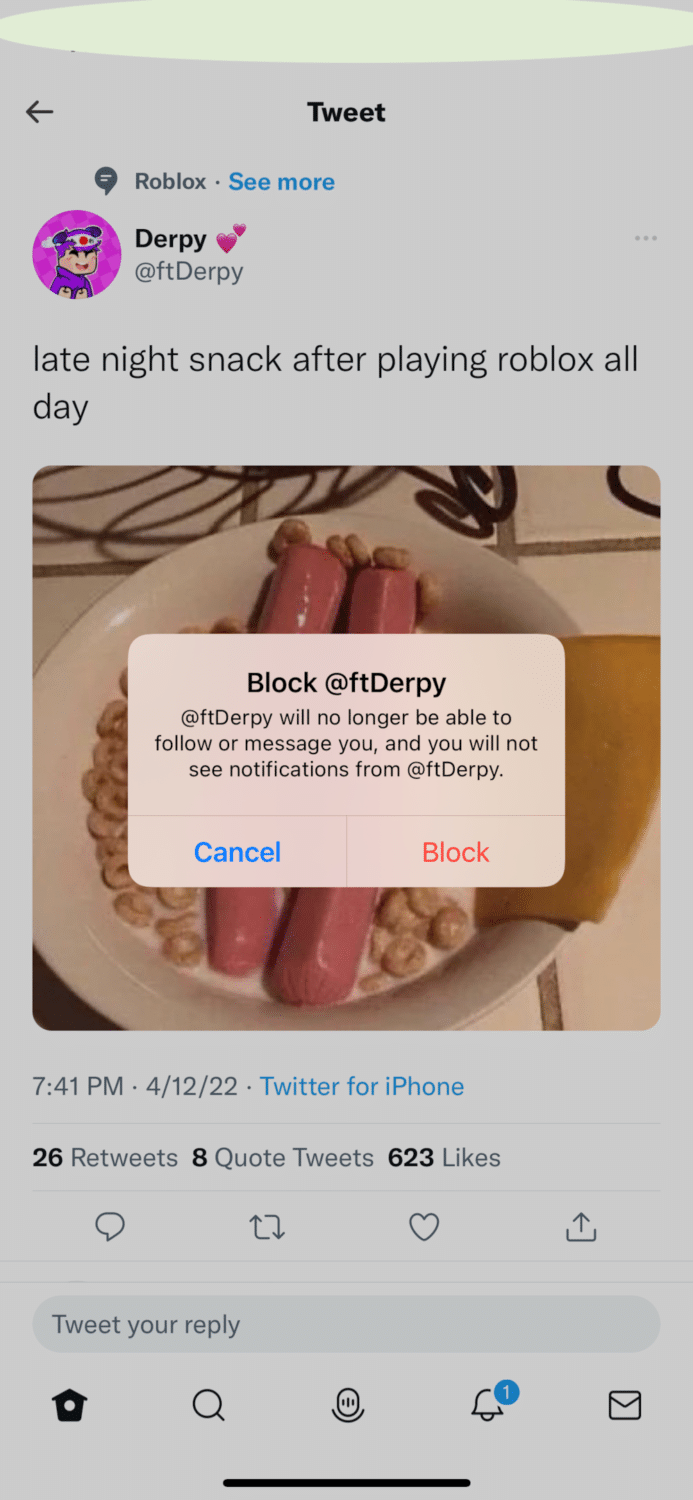 leave a twitter list by blocking user