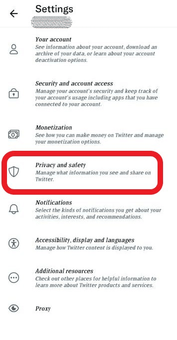 privacy and safety on twitter mobile app
