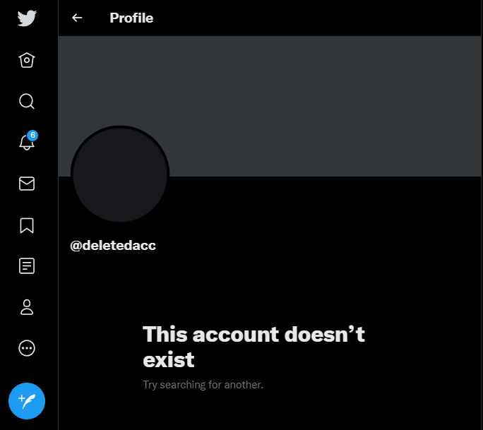 deleted twitter account doesnt exist