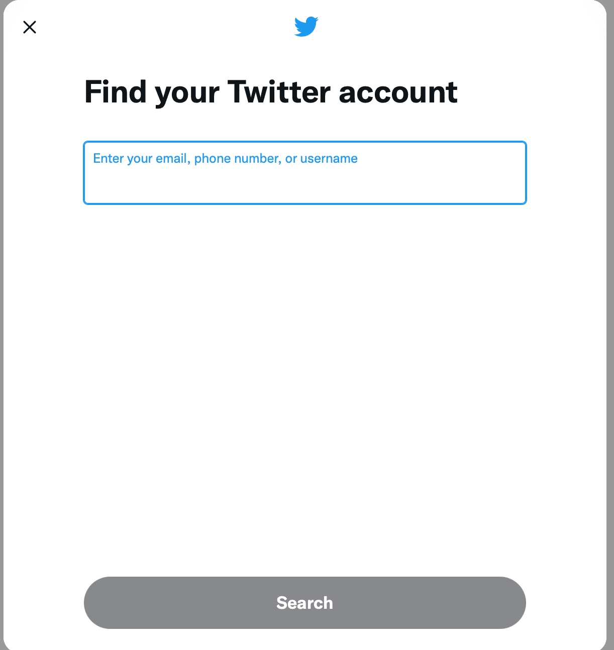 find your twitter account