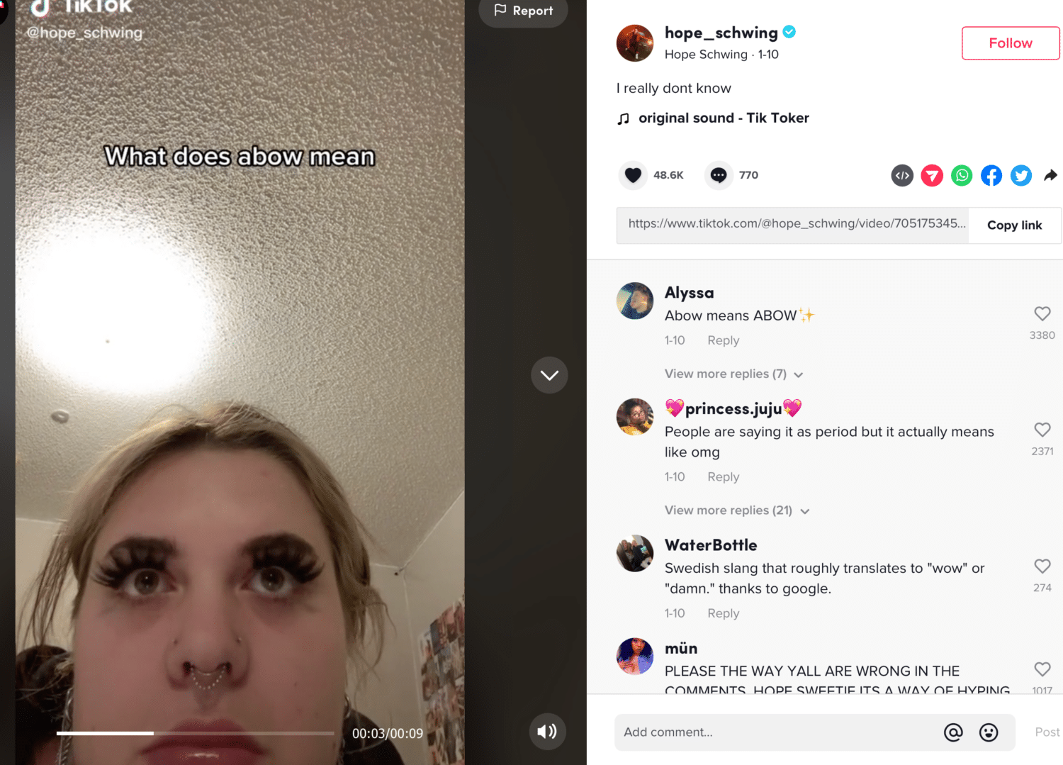 girl on tiktok using avow