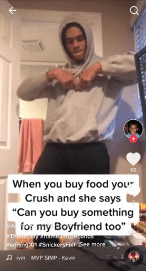 tiktoker using simp on tiktok