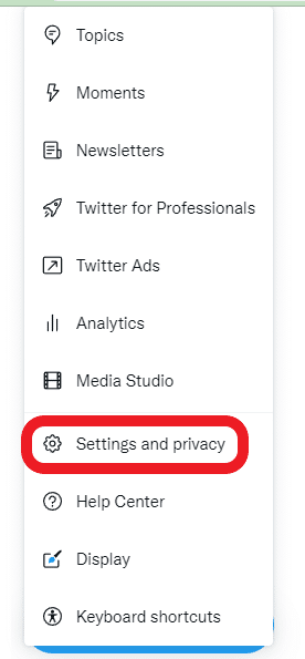 twitter on desktop settings and privacy