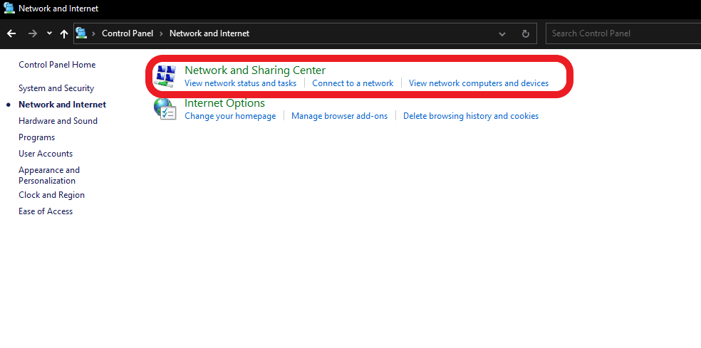 change dns on windows 10 using network and sharing settings