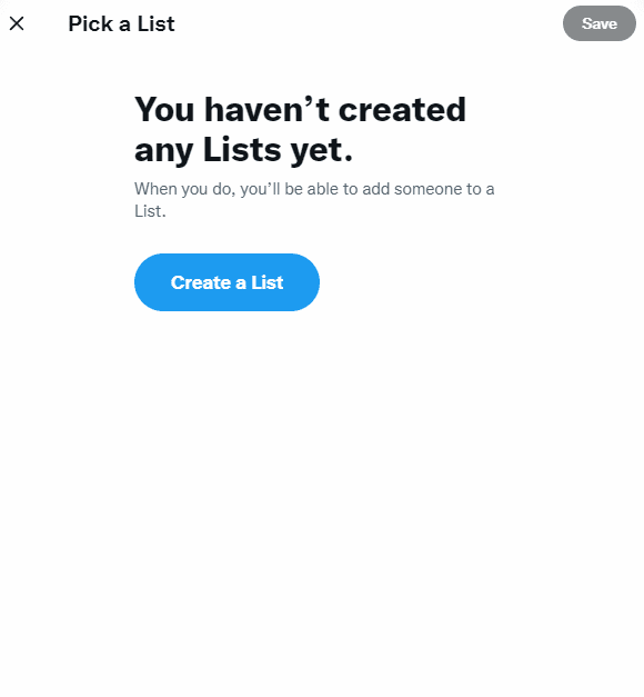 create a twitter list