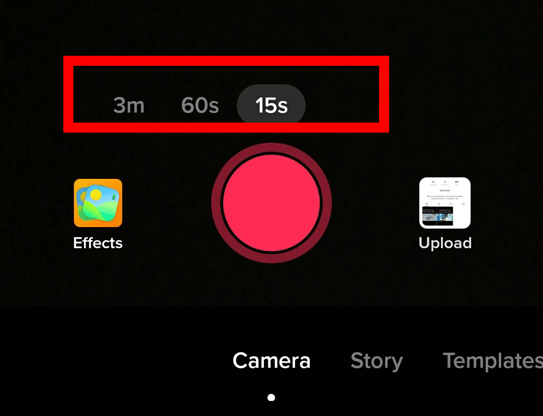choose tiktok video length on android or ios