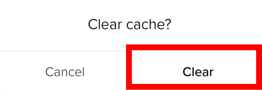 confirm clear cache on tiktok app using desktop pc