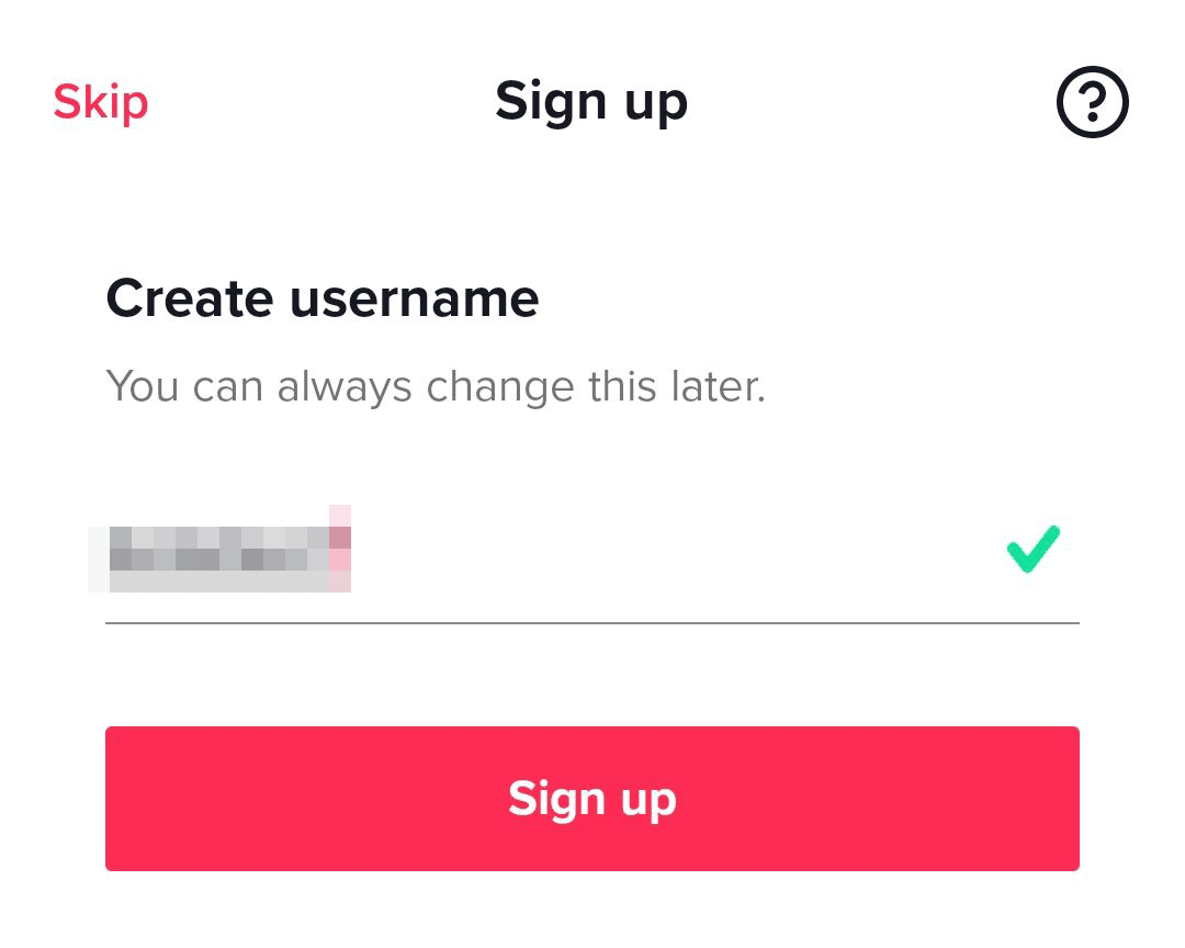create username for tiktok account