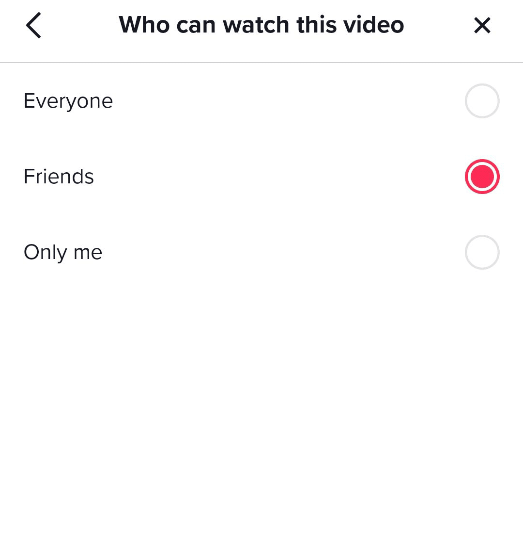 tiktok privacy settings who can watch this video options