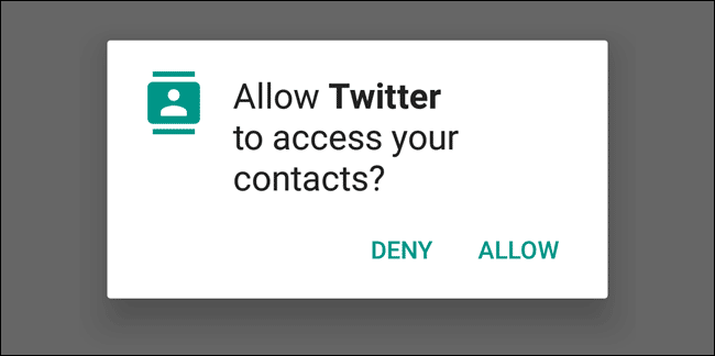 allow twitter to access phone contacts