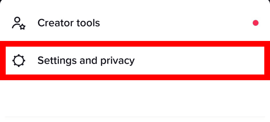 select tiktok settings and privacy