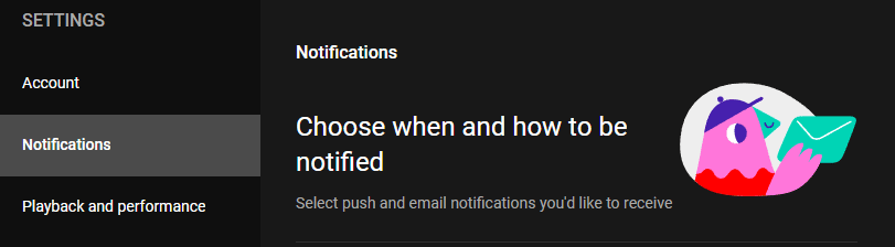 youtube notifications settings