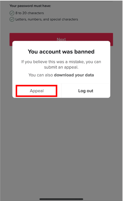 appeal for tiktok ban
