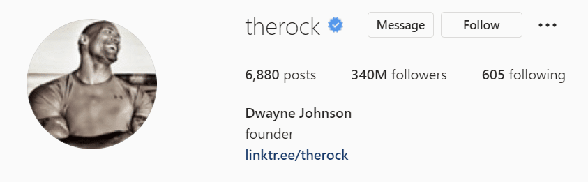 dwayne the rock johnson on instagram highest paid accounts
