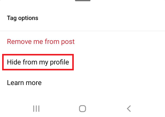 hide tagged posts from your profile on instagram