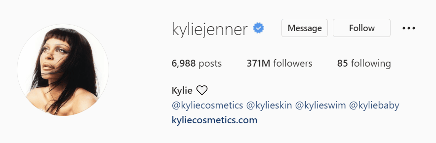 kylie jenner on instagram highest paid accounts