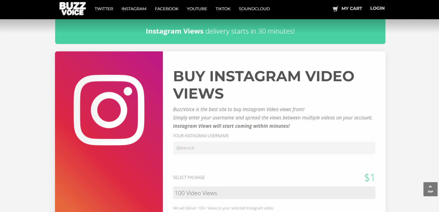 order instagram views packages on buzzvoice