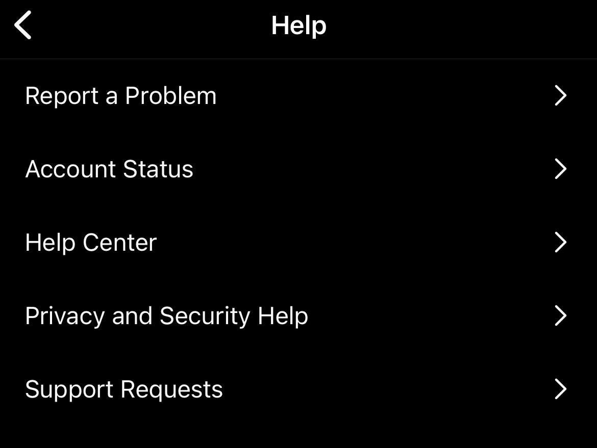 Tap on Report a Problem