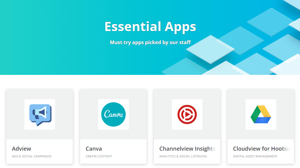 hootsuite essential apps
